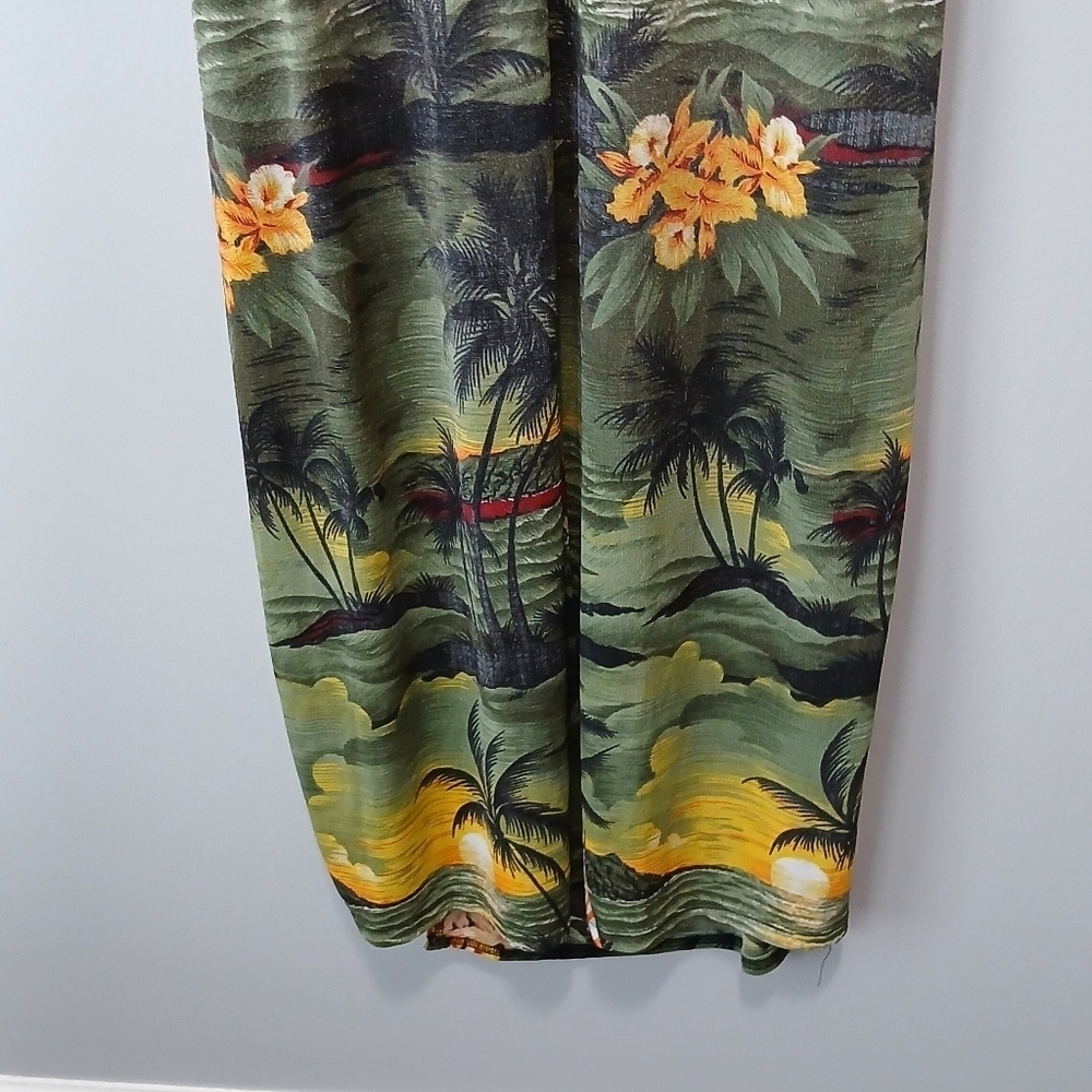 Janana's Tropical Sunset Floral Faux Wrap Maxi Dress Large Resortwear Cruise - Picture 7 of 8